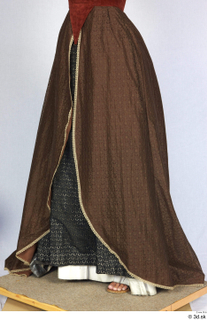  Photos Woman in Historical Dress 58 16th century Historical clothing black skirt brown skirt lower body 0002.jpg